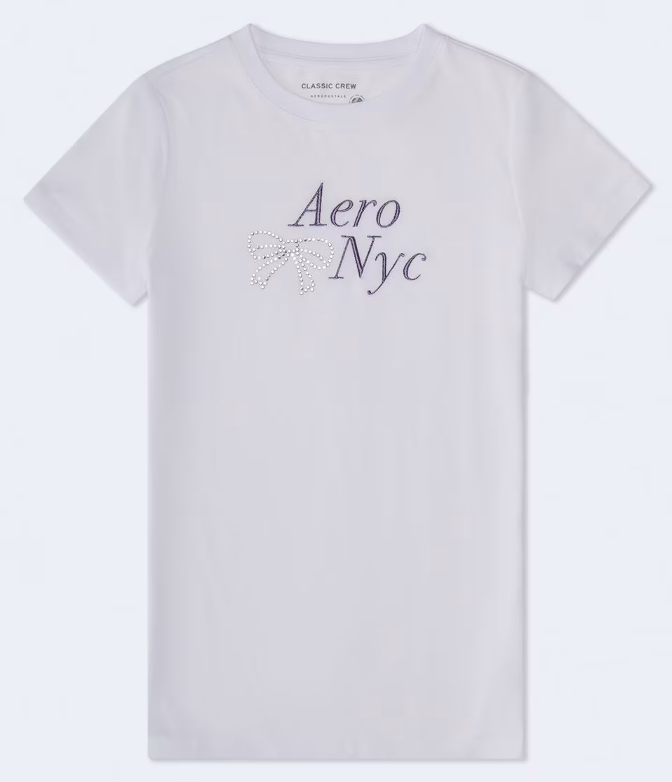 Aero Rhinestone Bow Graphic Tee