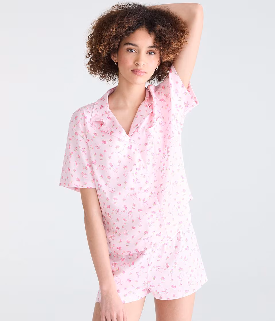 Short Sleeve Printed Sleep Shirt