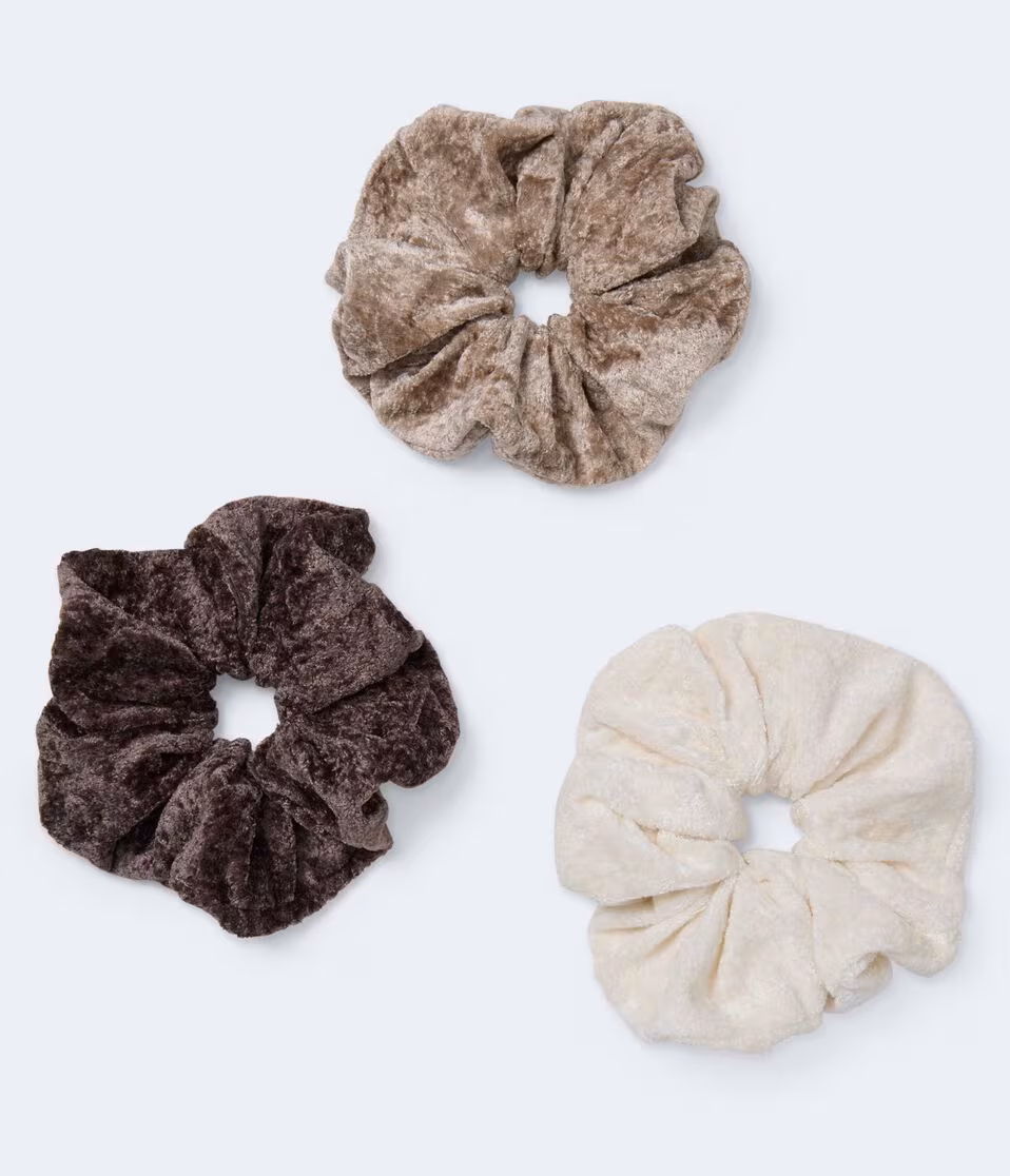 Large Velvet Scrunchie 3-Pack