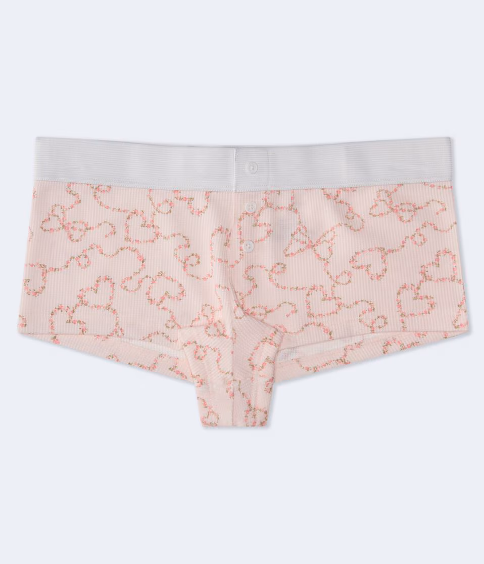 Floral Hearts Mini Boxer