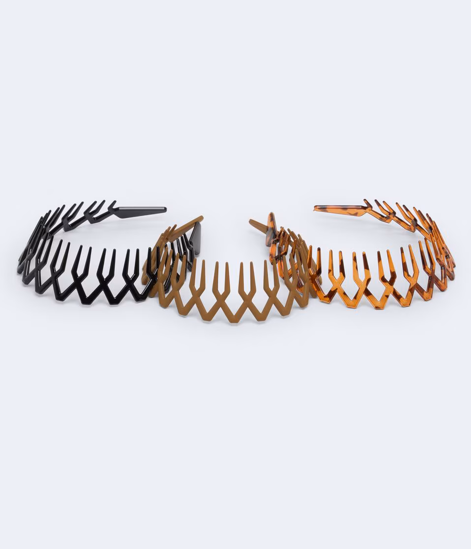 Diamond Comb Headband 3-Pack