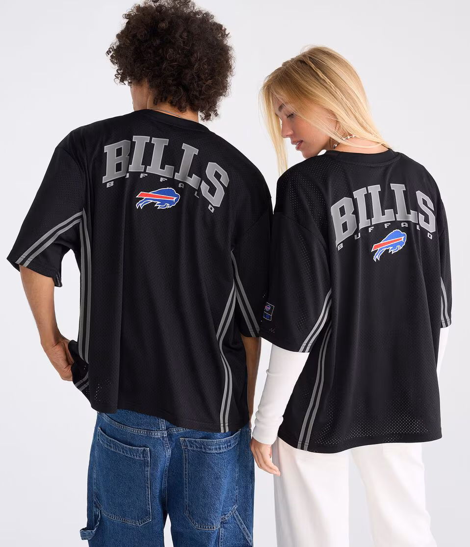 Buffalo Bills Striped Mesh Top