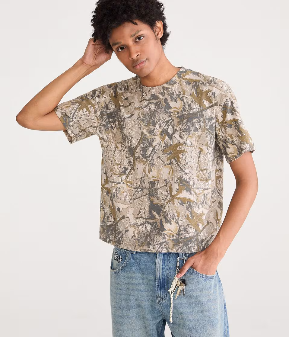 Forest Camo Heavyweight Crew Tee