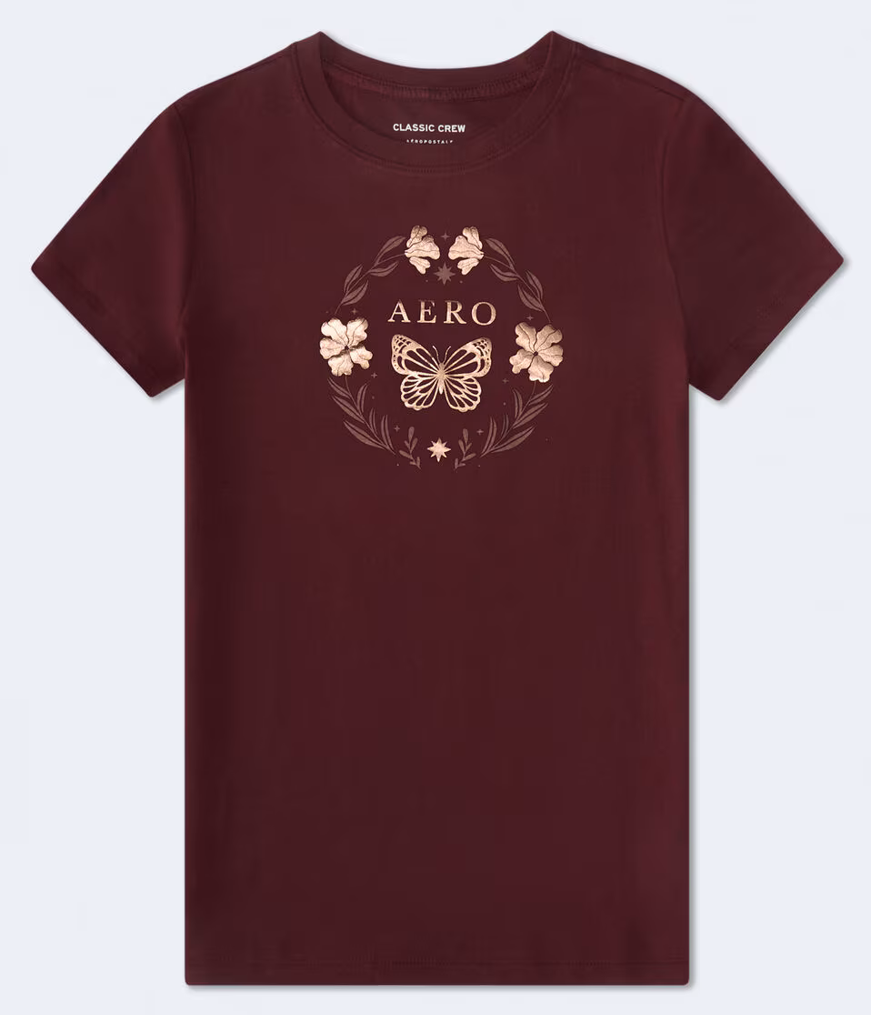Aero Butterfly Circle Foil Graphic Tee