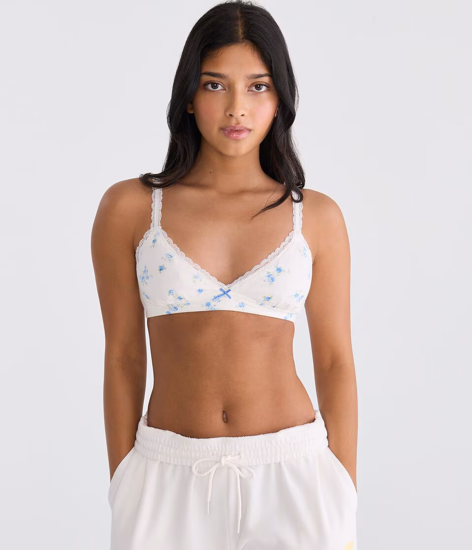 Floral Lace Triangle Bra