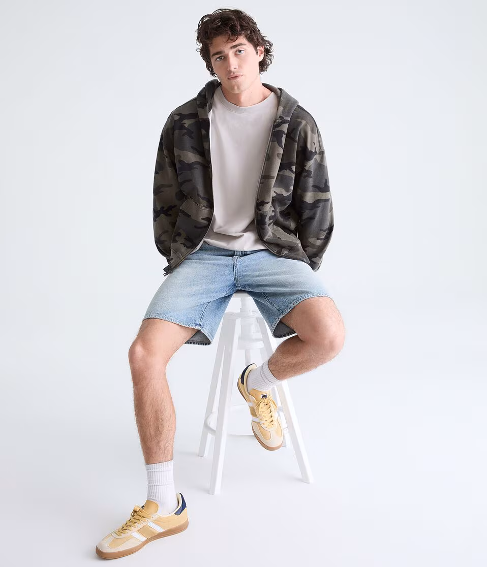 Cloud Soft Camo Boxy Full-Zip Hoodie