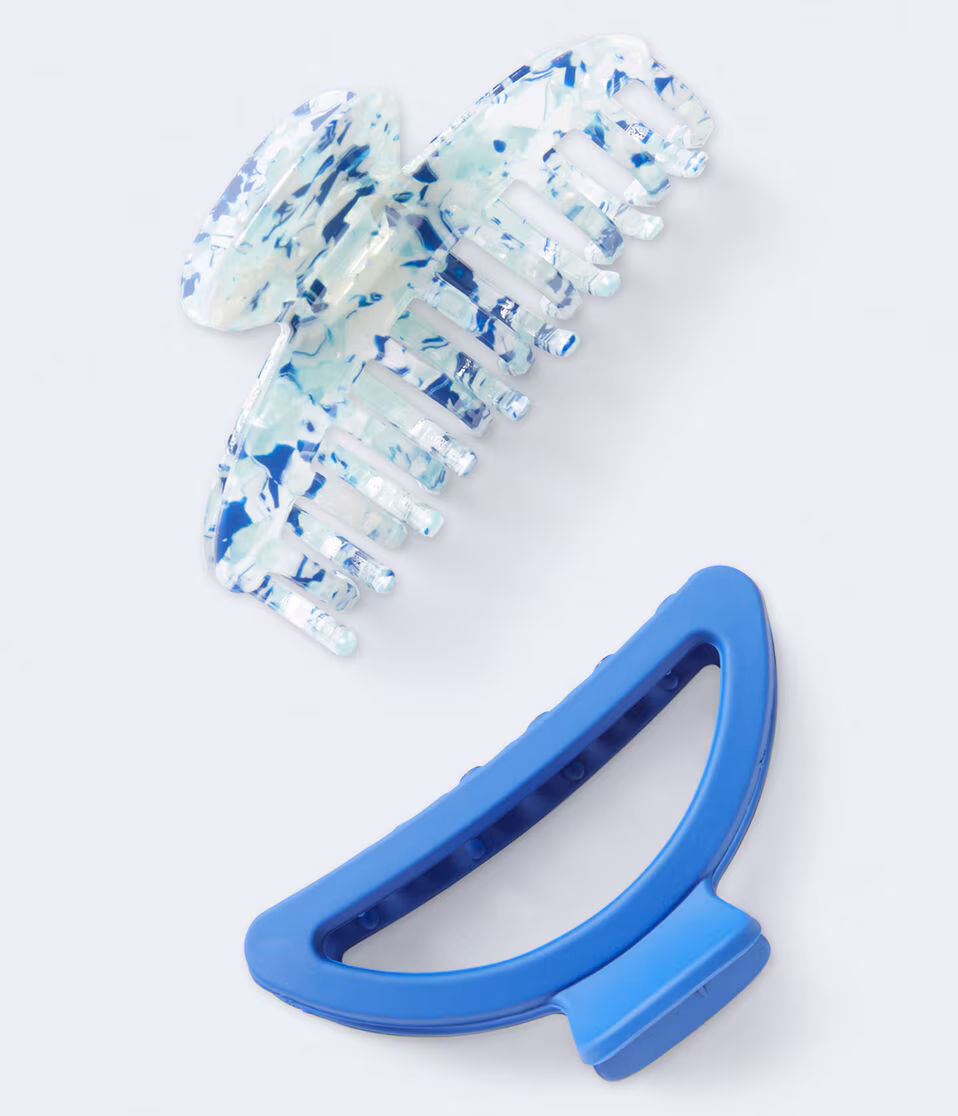 Multi-Shape Claw Hair Clip 2-Pack