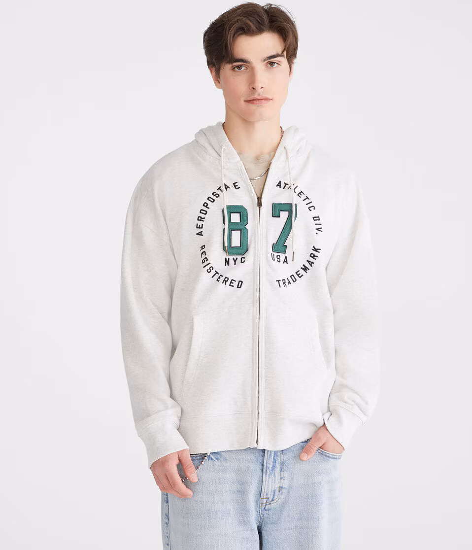 Aeropostale 87 Circle Full-Zip Hoodie