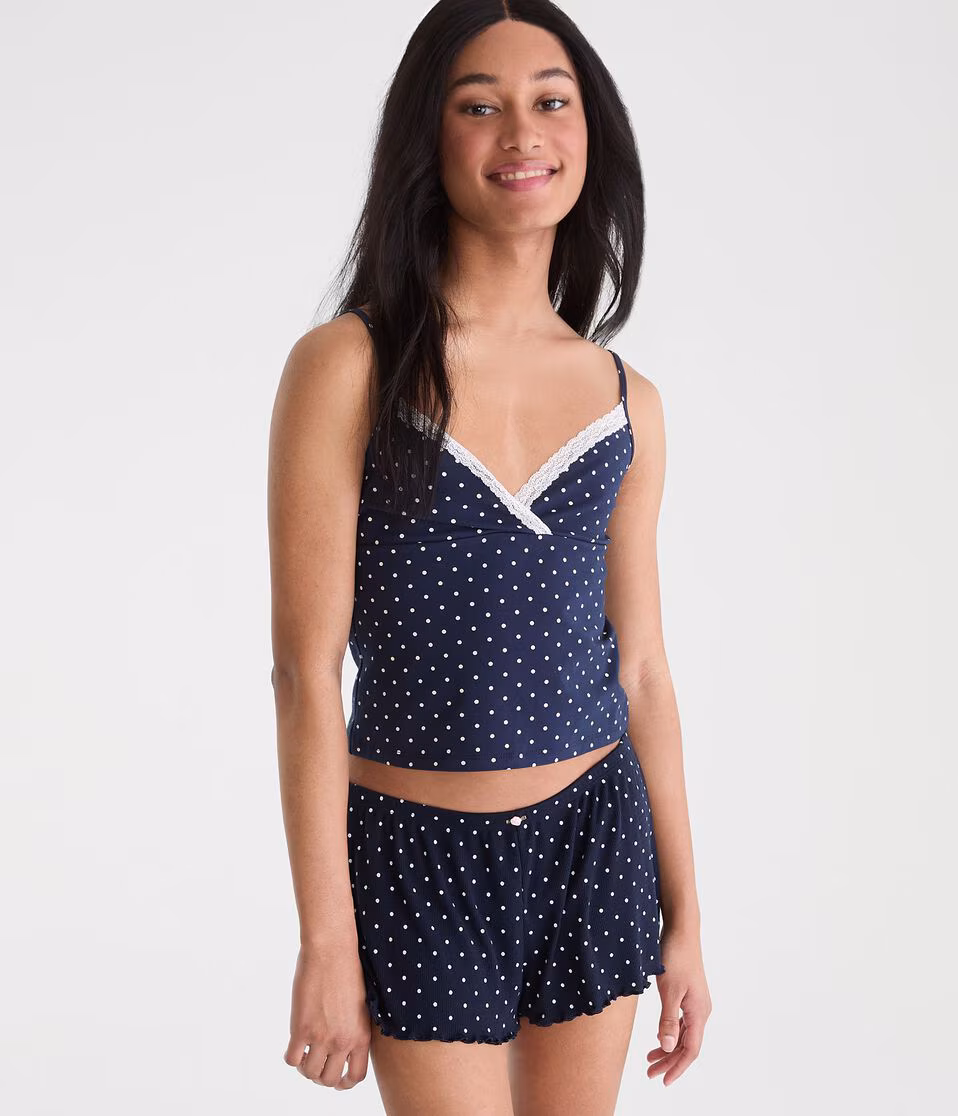 Polka Dot Crisscross Sleep Cami