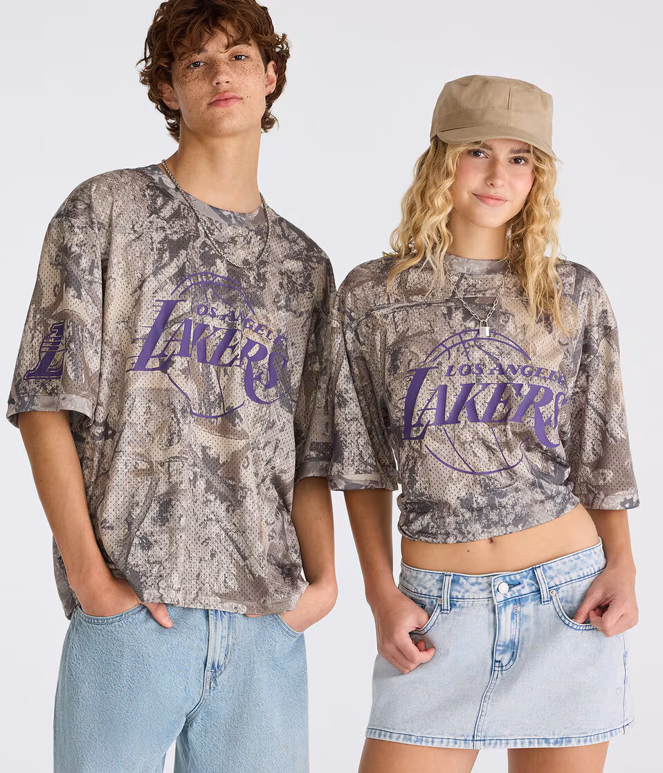 Los Angeles Lakers Forest Camo Mesh Top
