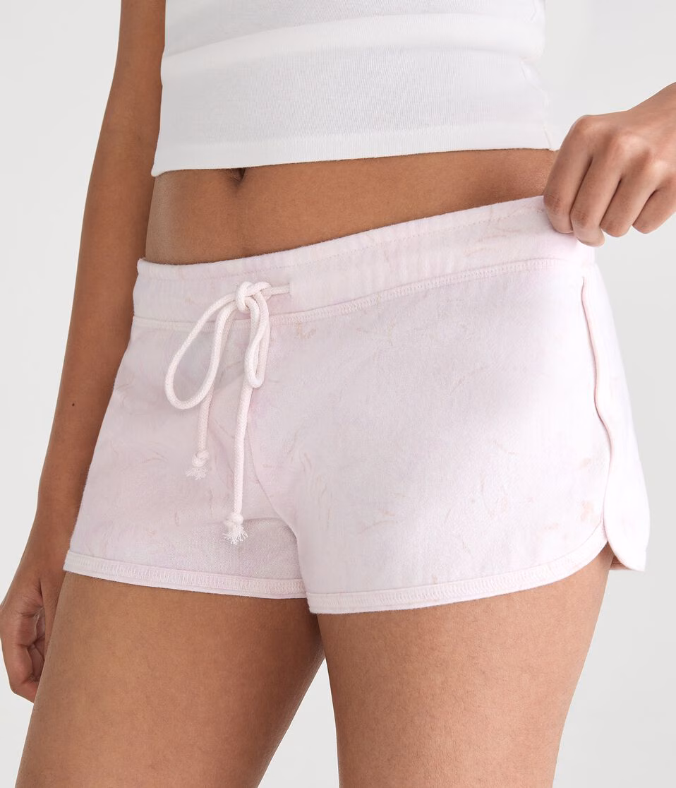 Cloud Soft Hibiscus Low-Rise Fleece Dolphin Shorts