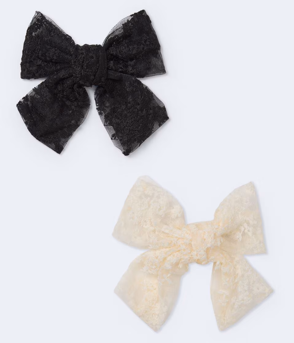 Chiffon Bow Hair Clip 2-Pack