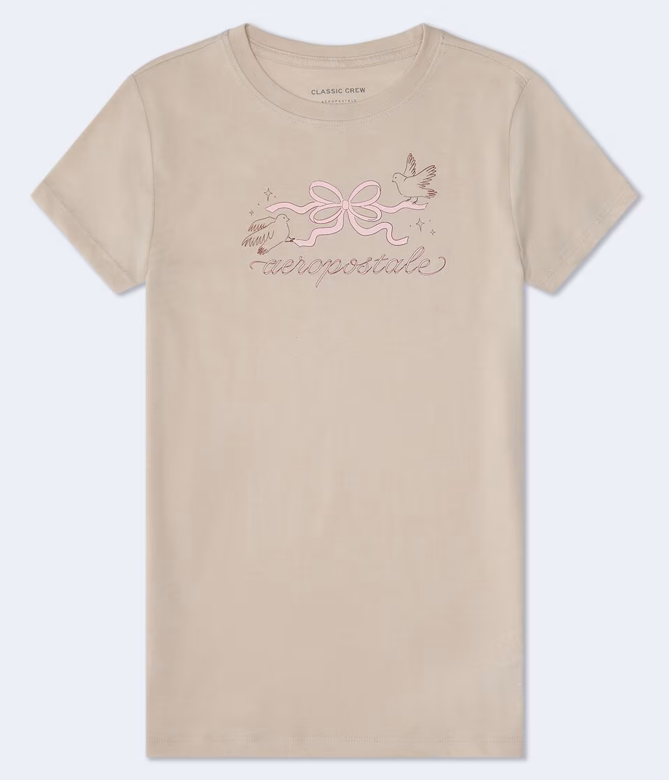 Aeropostale Bird Bow Graphic Tee