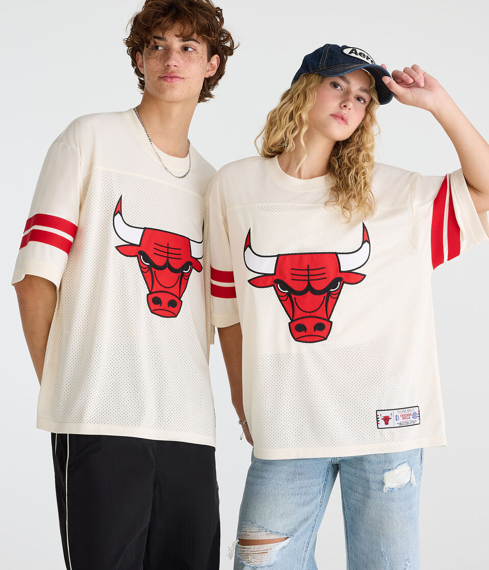 Chicago Bulls Sleeve Stripes Mesh Top