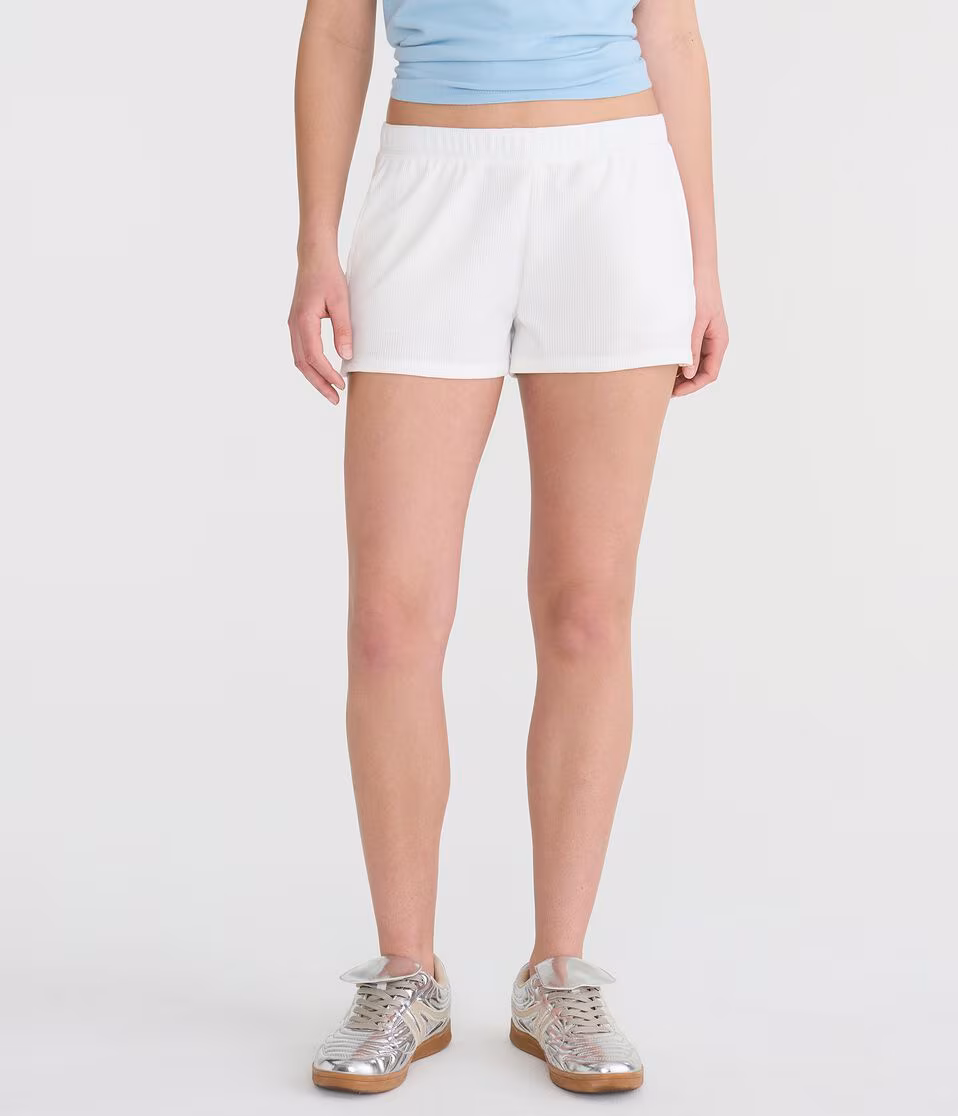 Mid-Rise Waffle Shorts