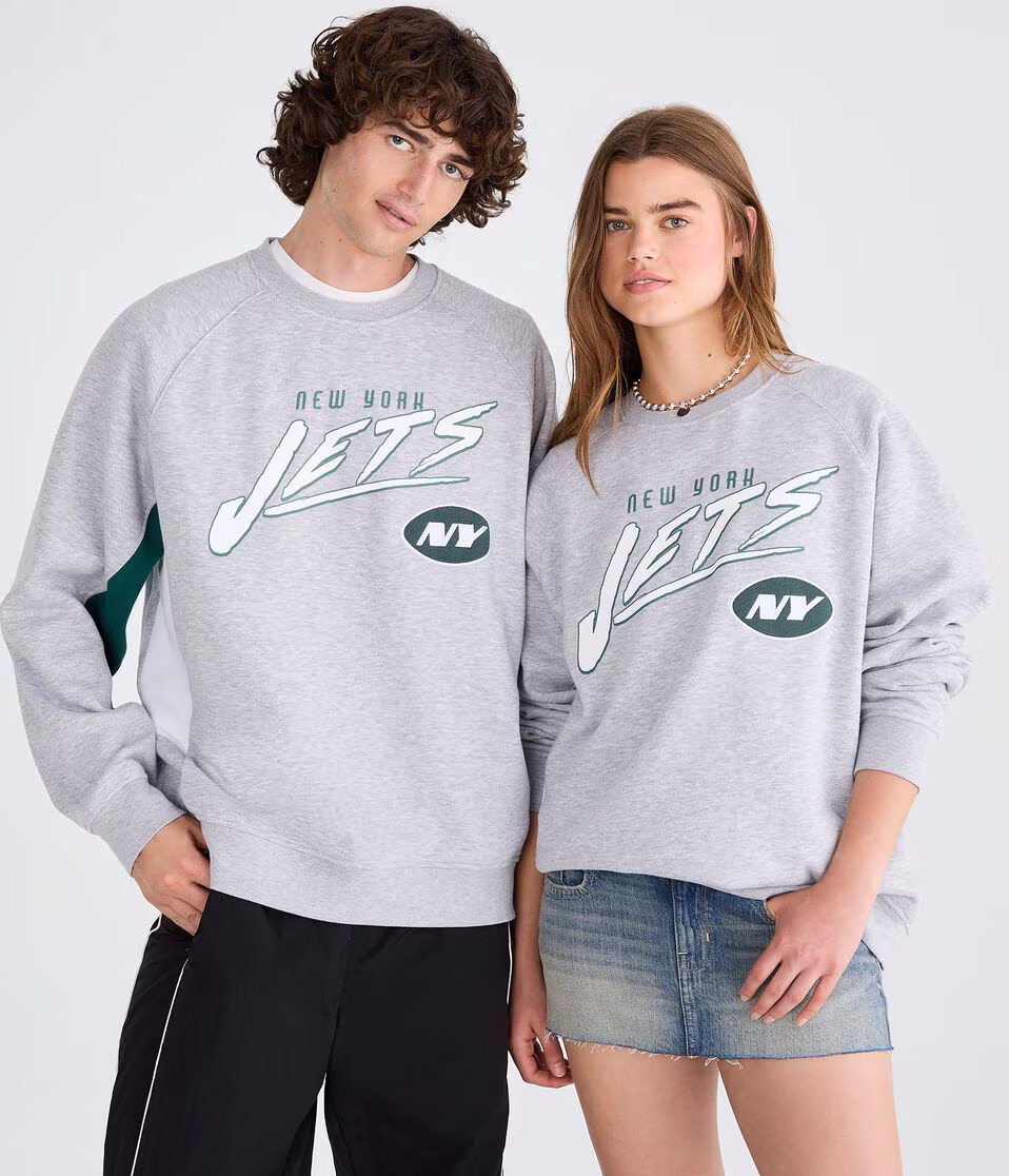 New York Jets Colorblock Crew Sweatshirt