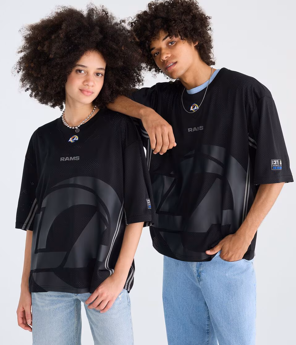 Los Angeles Rams Striped Mesh Top