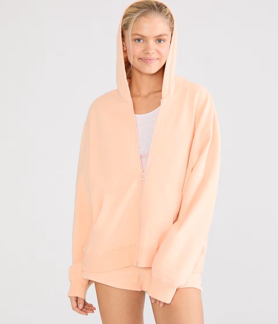 Cloud Soft Oversized Full-Zip Hoodie