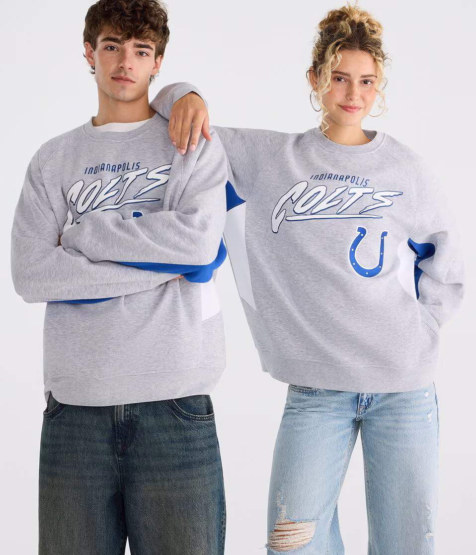 Indianapolis Colts Colorblock Crew Sweatshirt