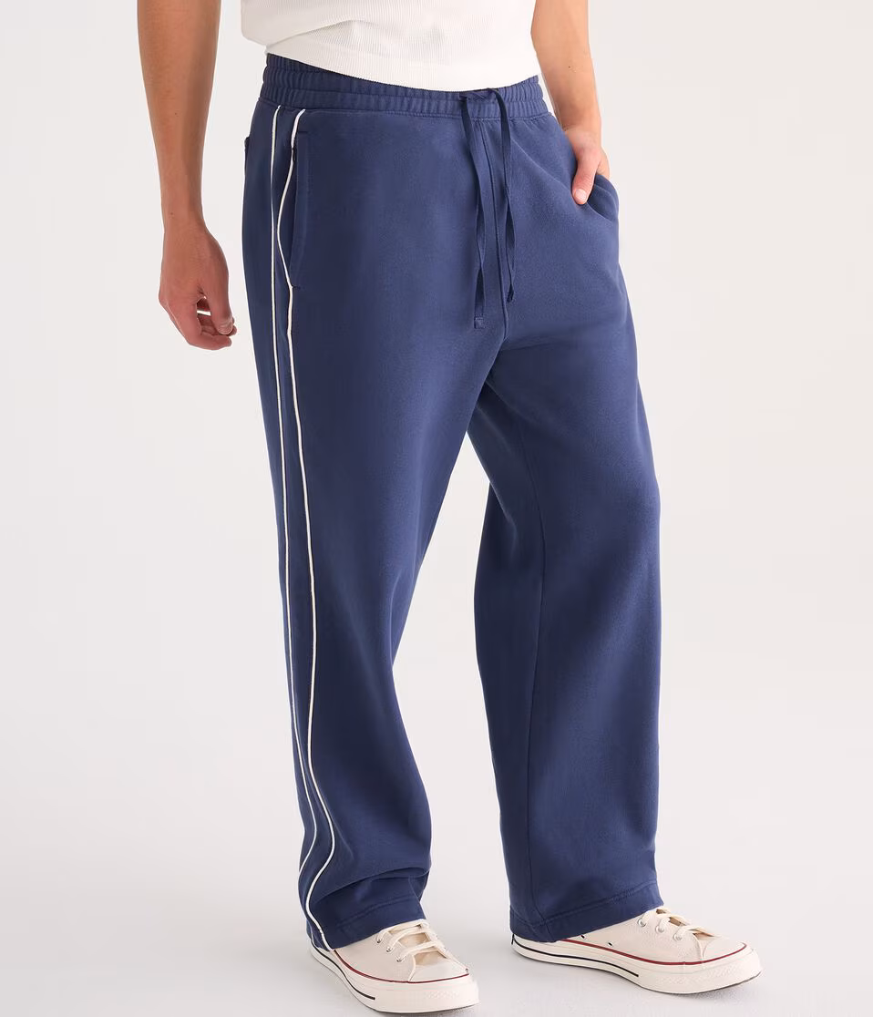 Cloud Soft Piped Stripe Baggy Sweatpants