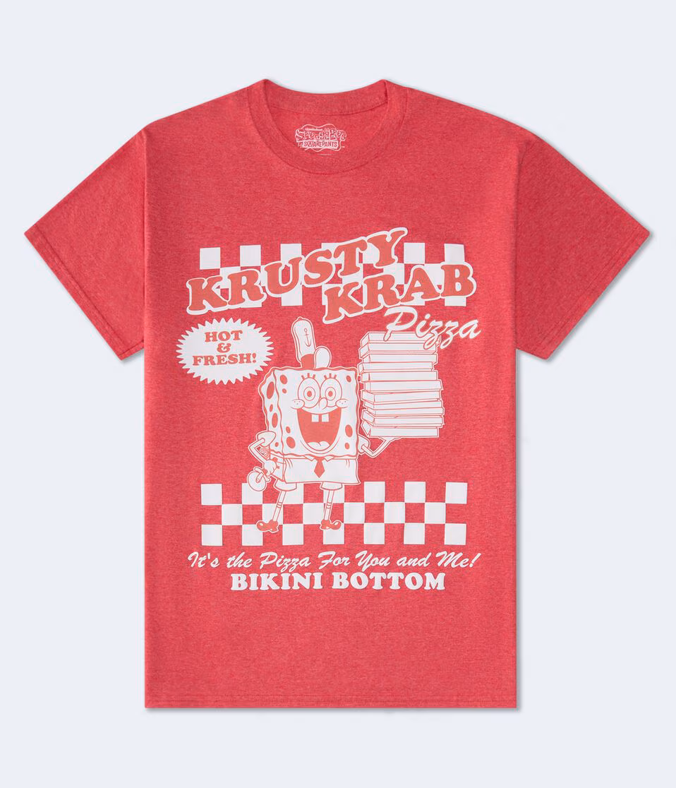 SpongeBob Krusty Krab Pizza Relaxed Graphic Tee