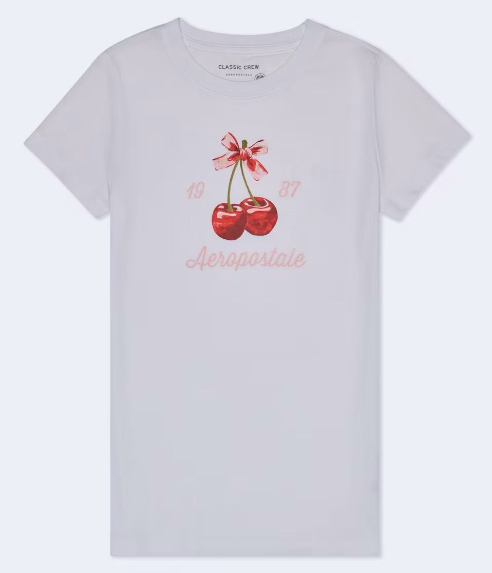 Aeropostale Cherries Bow Graphic Tee