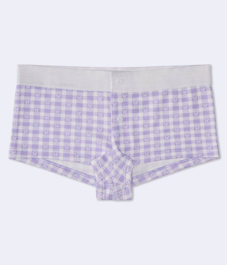 Gingham Bows Mini Boxer