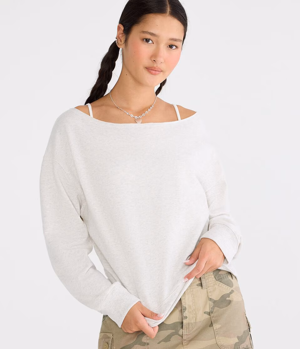 Cloud Soft Off-The-Shoulder Sweatshirt