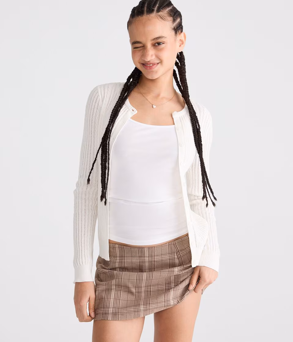 Ribbed Crew Cardigan