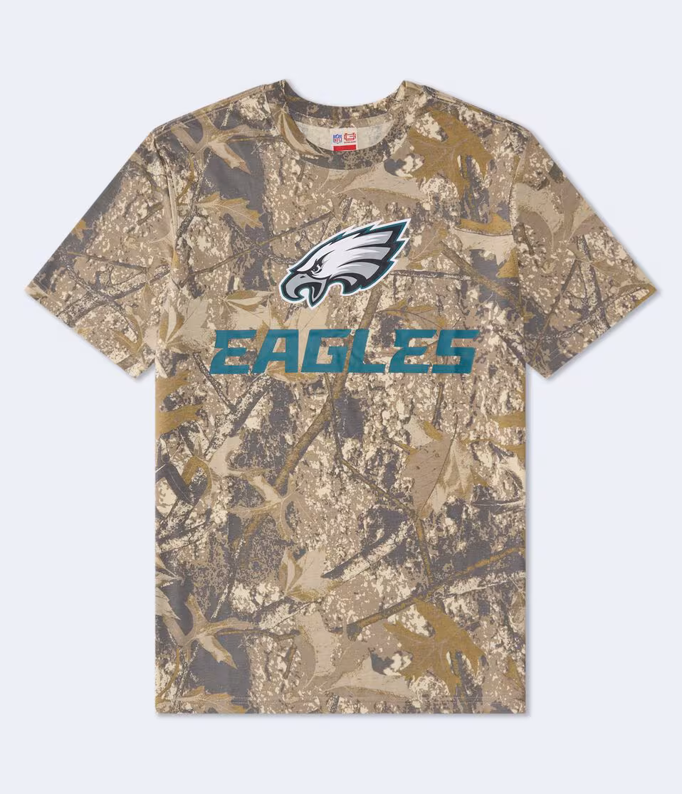 Philadelphia Eagles Forest Camo Relaxed Graphic Tee