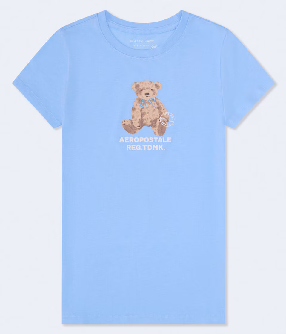 Aero Teddy Bear Flocked Graphic Tee