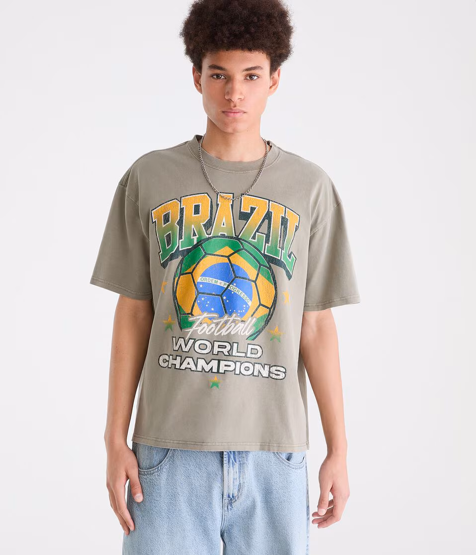 Brazil Football Relaxed Graphic Tee