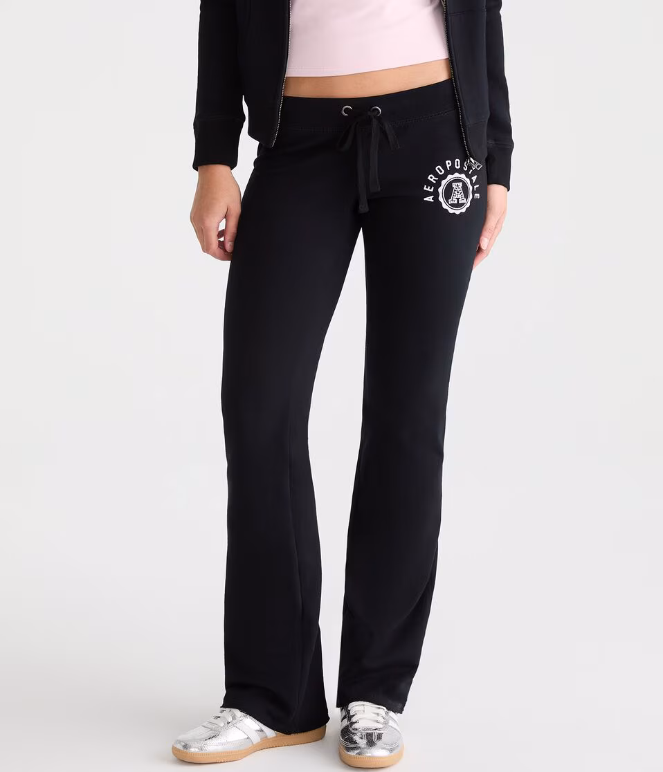 Aeropostale Rhinestone Crest Fit & Flare Sweatpants