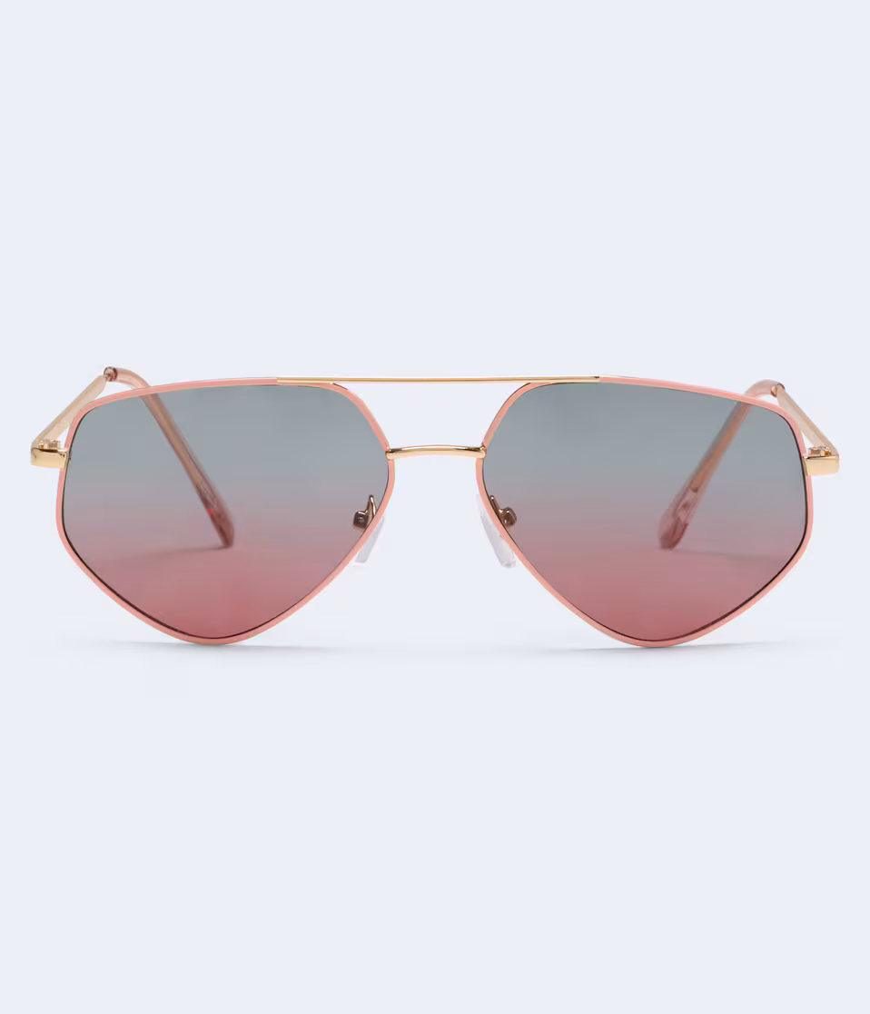 Geometric Aviator Sunglasses