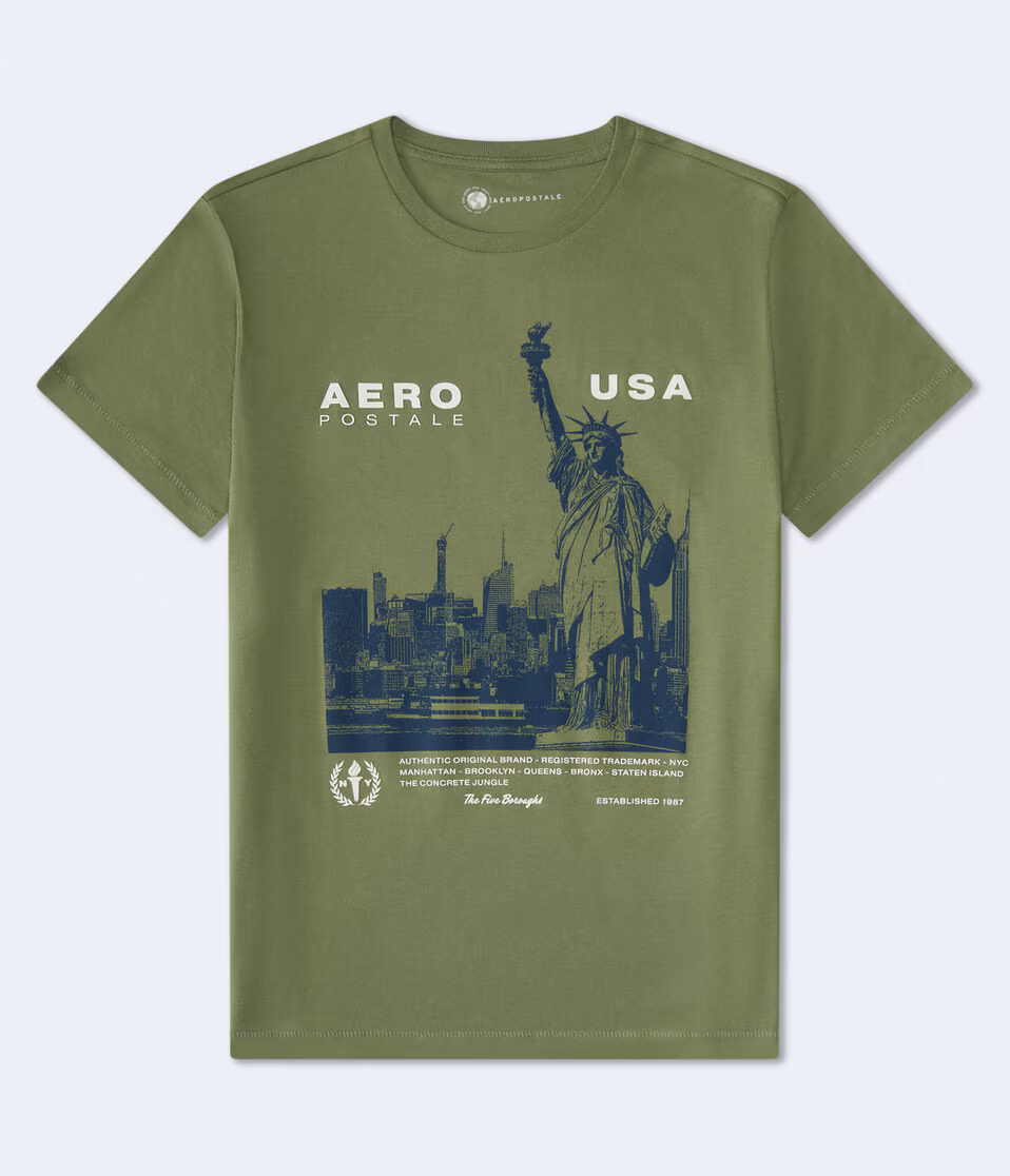 Aeropostale USA Statue Of Liberty Graphic Tee