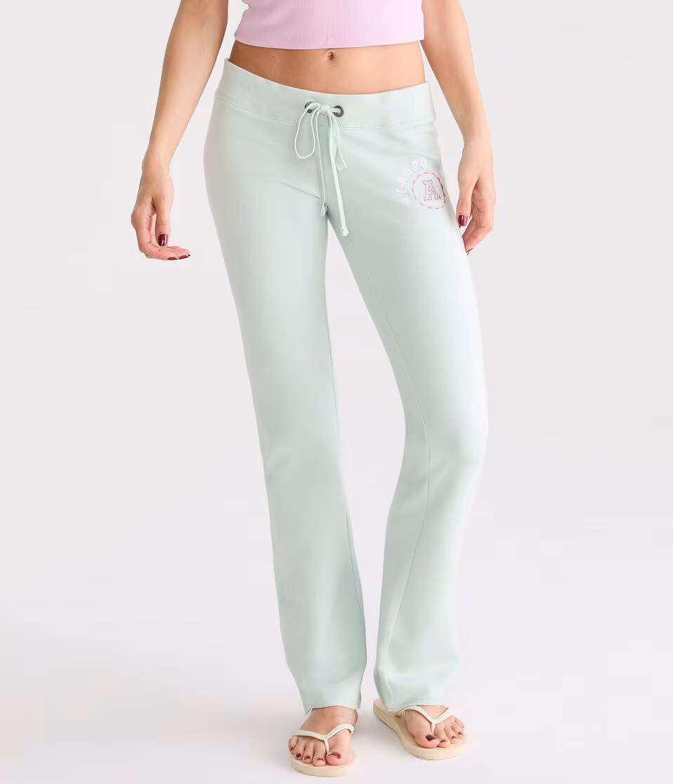 Aeropostale Rhinestone Crest Fit & Flare Sweatpants
