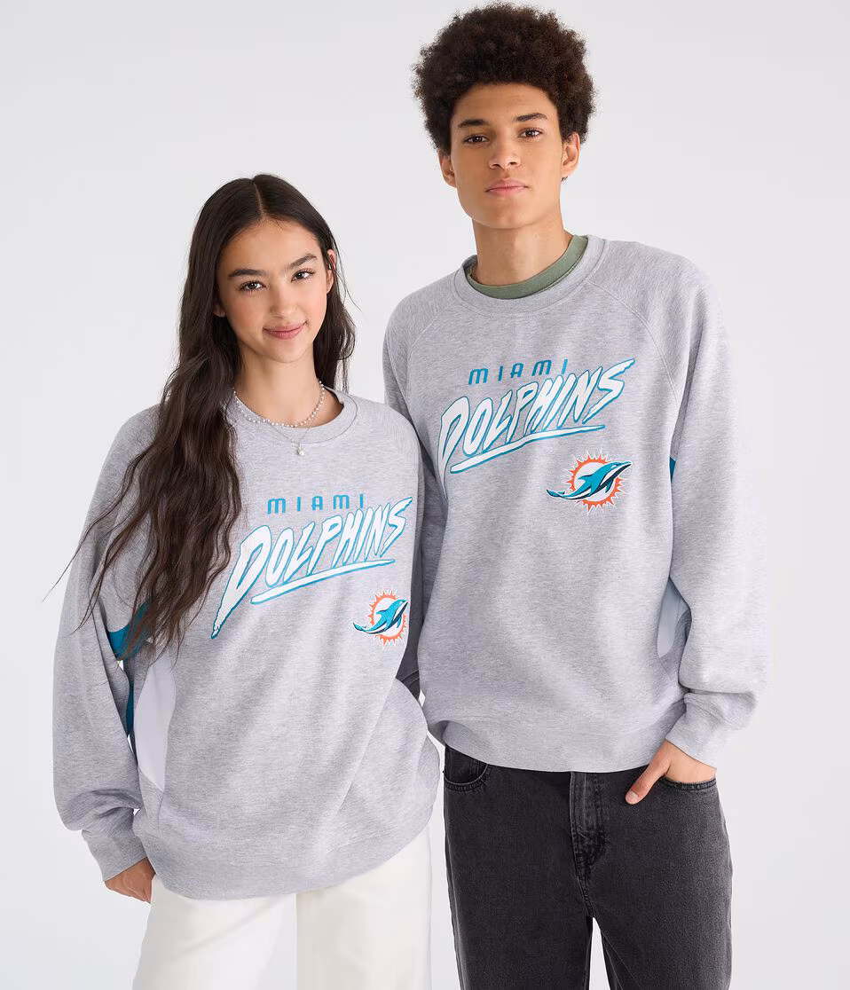Miami Dolphins Colorblock Crew Sweatshirt