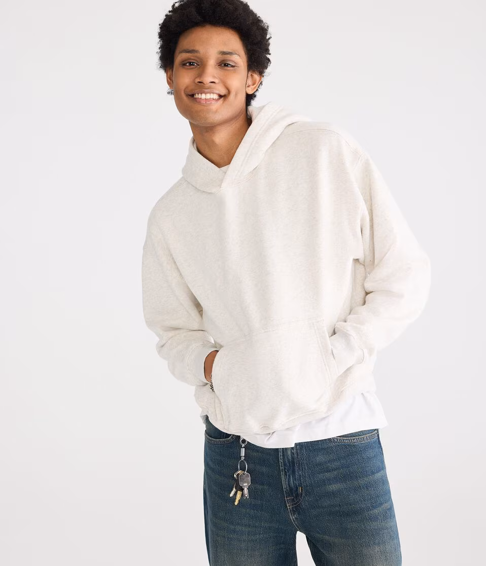 Cloud Soft Heathered Boxy Pullover Hoodie