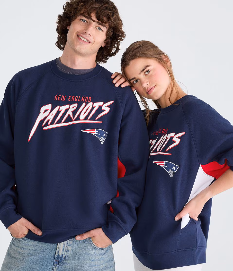 New England Patriots Colorblock Crew Sweatshirt