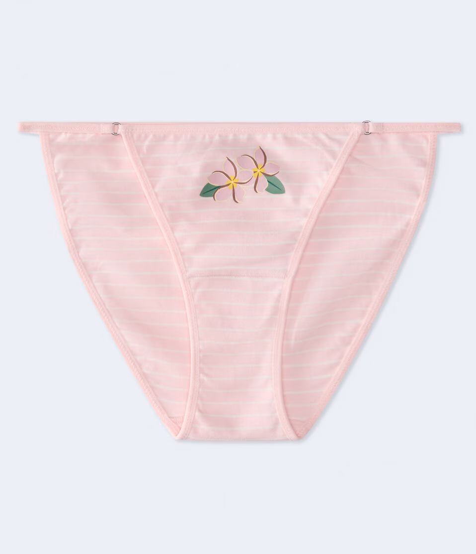 Floral Stripe String Cheeky