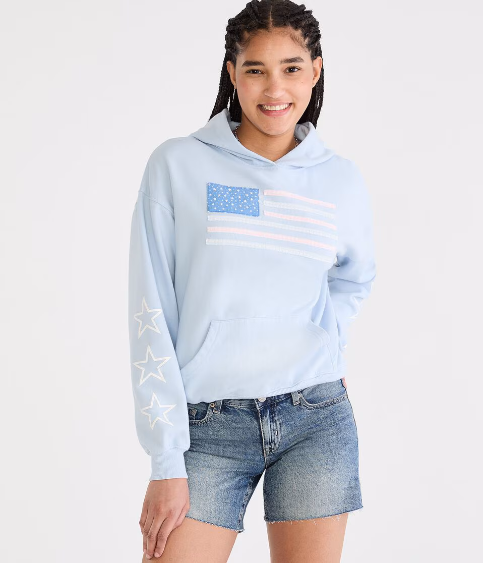 Cloud Soft Flag Americana Pullover Hoodie