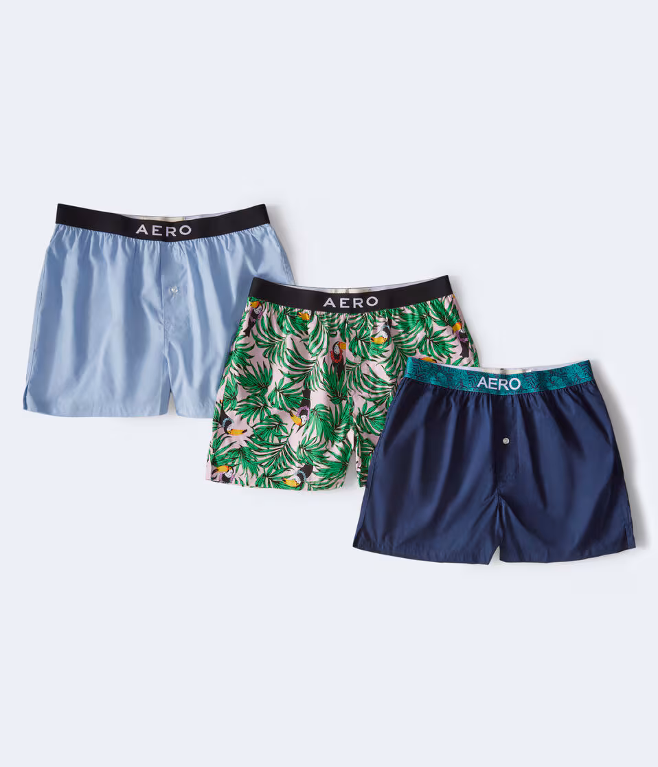Fashion 4" Woven Boxer 3-Pack