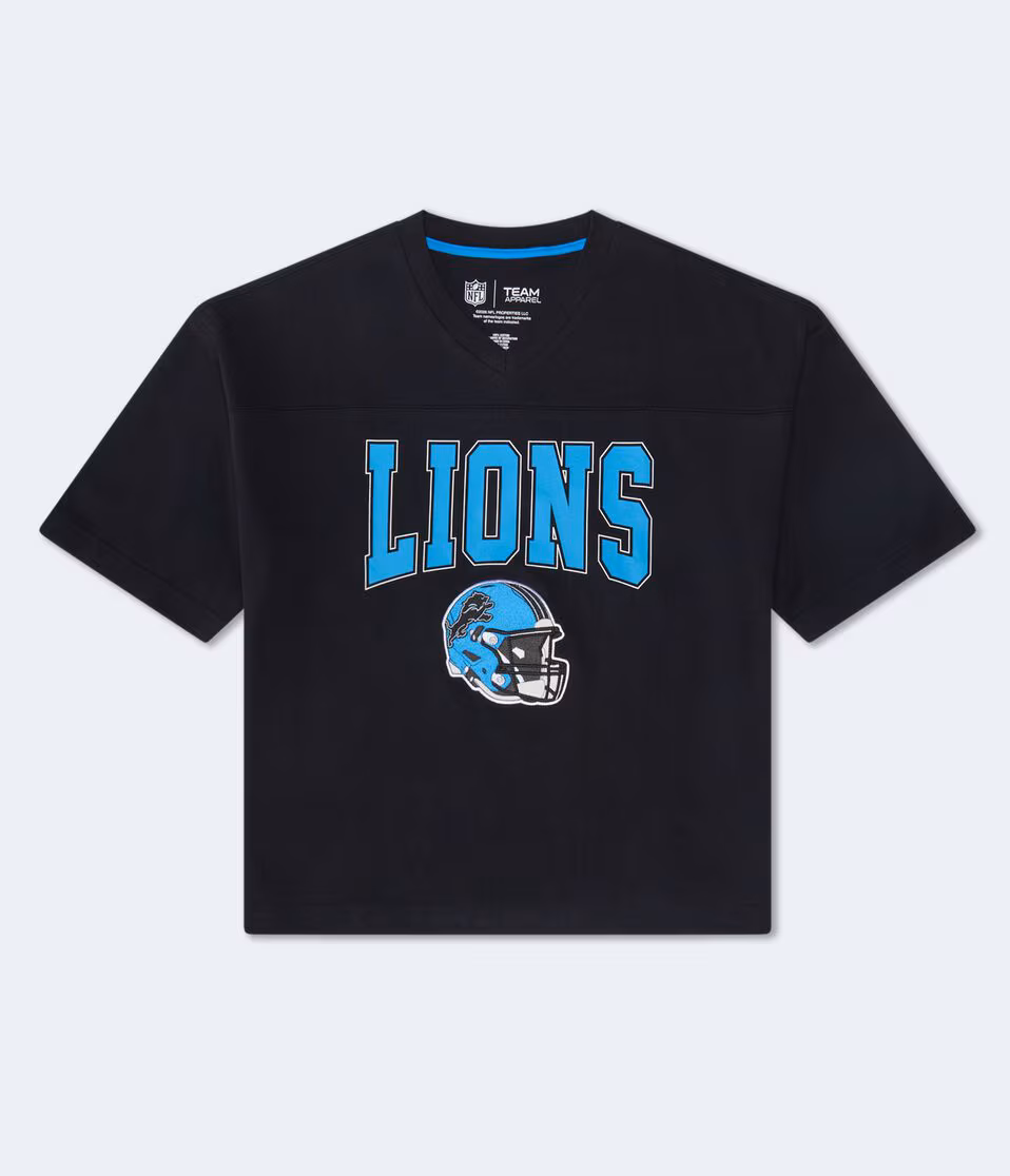 Detroit Lions Boxy V-Neck Graphic Tee