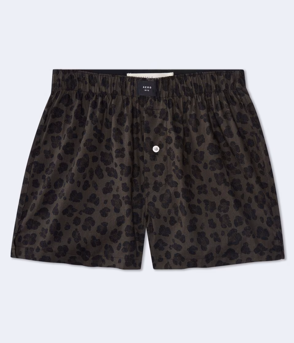 Leopard Print 4" Woven Boxers