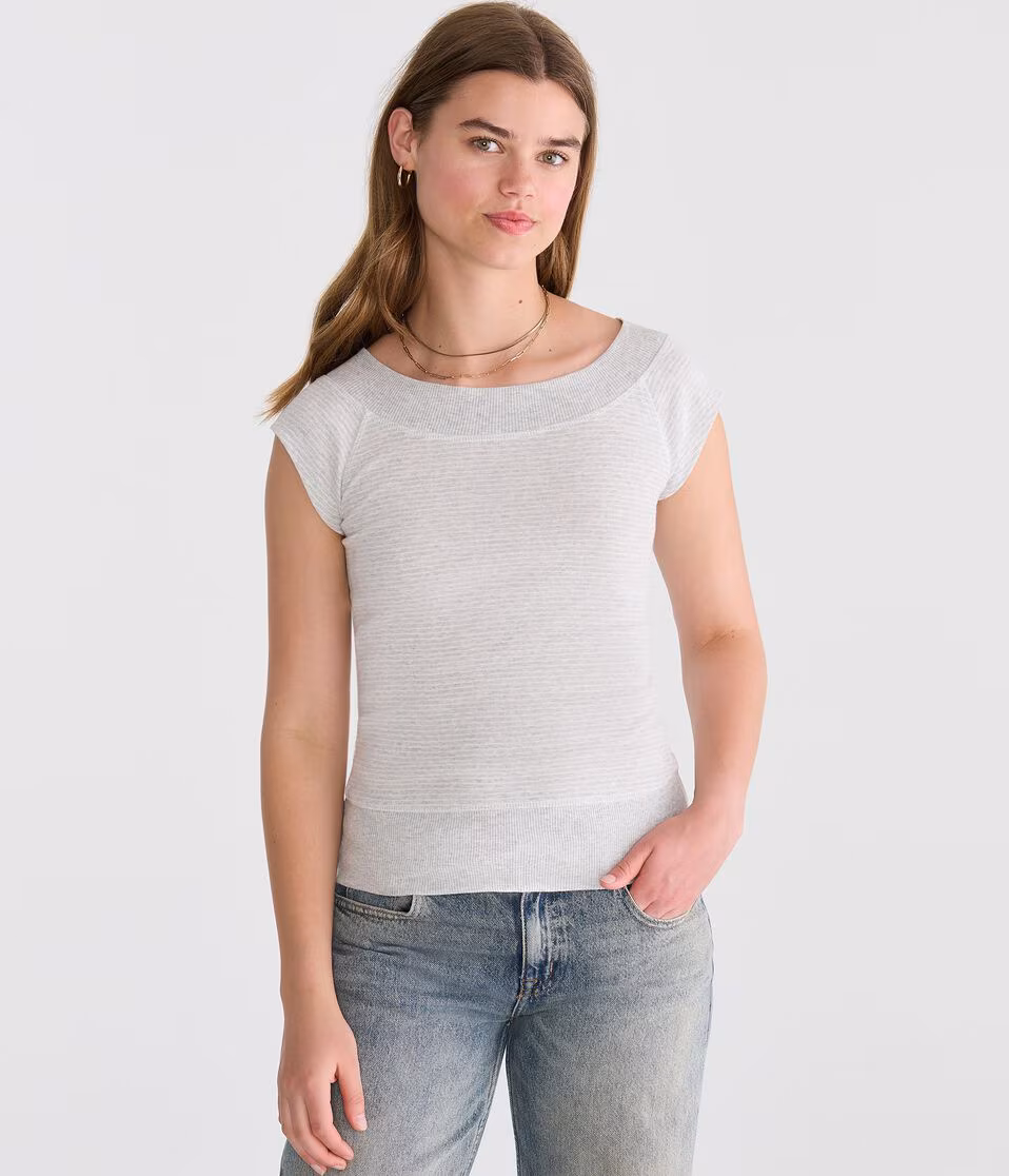 Seriously Soft Wide-Neck Raglan Tee