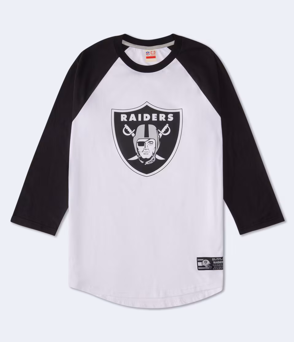 3/4 Sleeve Las Vegas Raiders Relaxed Raglan Tee