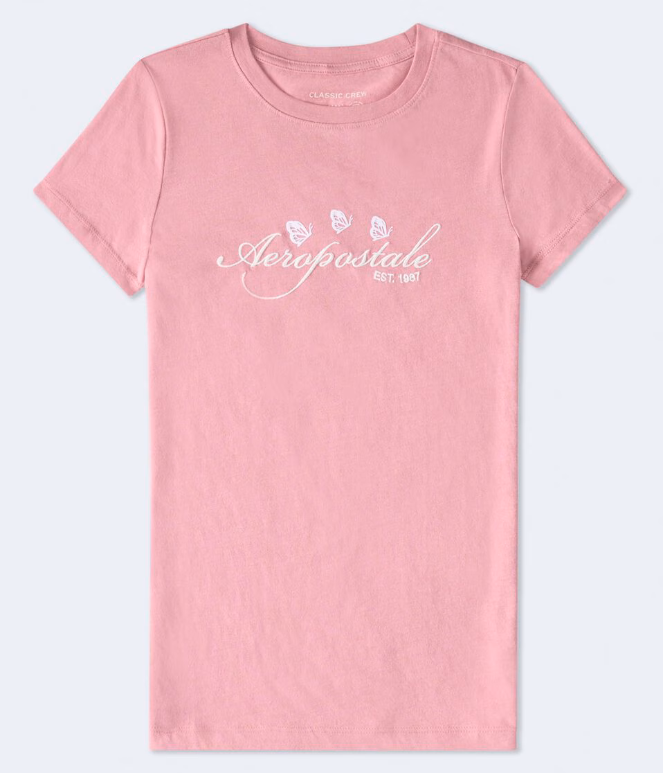 Aeropostale Butterflies Graphic Tee