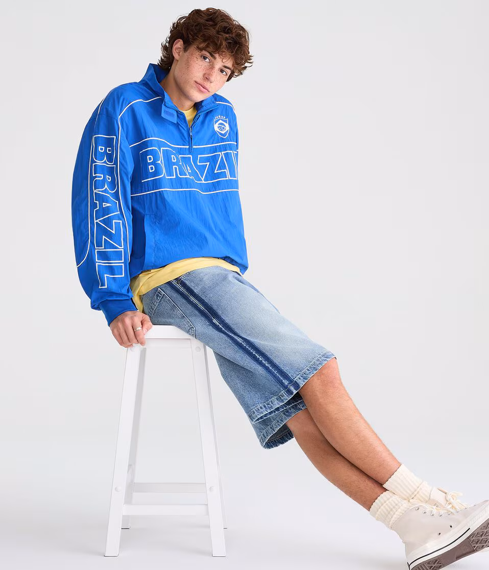 Brazil Soccer Quarter-Zip Track Jacket